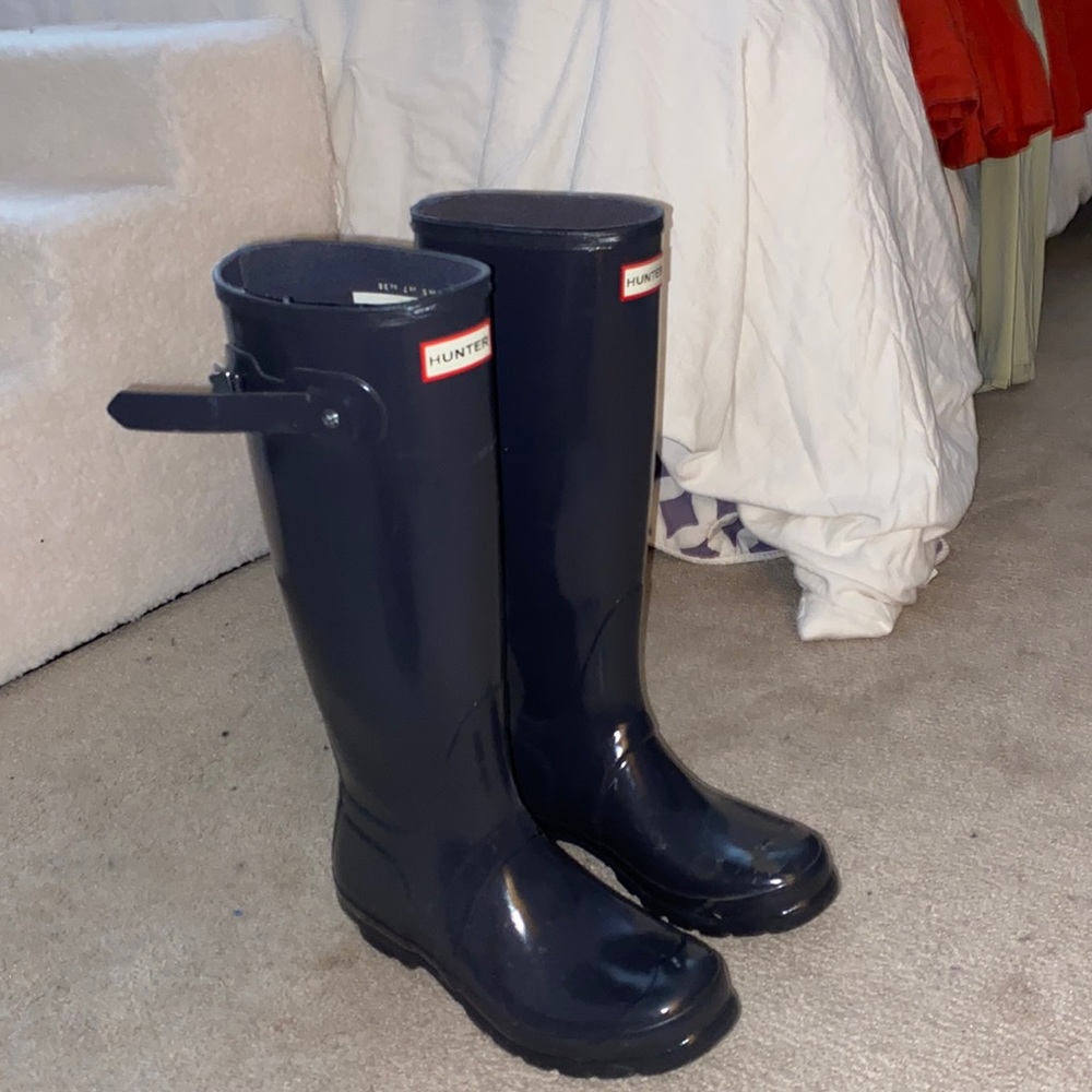 Tall Gray Hunter Boots